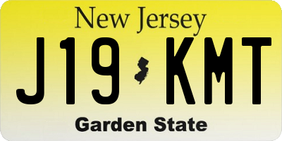 NJ license plate J19KMT