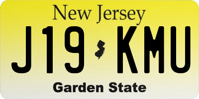 NJ license plate J19KMU