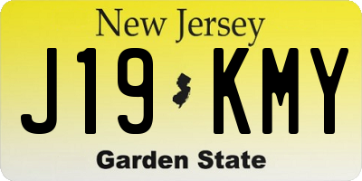 NJ license plate J19KMY