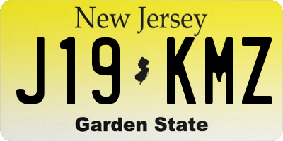 NJ license plate J19KMZ