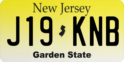 NJ license plate J19KNB