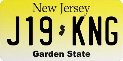 NJ license plate J19KNG