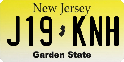 NJ license plate J19KNH