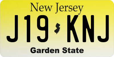 NJ license plate J19KNJ