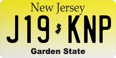 NJ license plate J19KNP