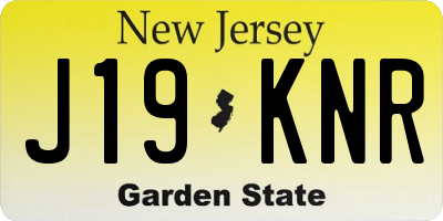 NJ license plate J19KNR