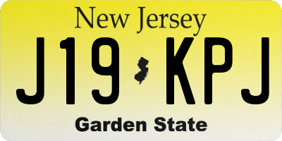 NJ license plate J19KPJ