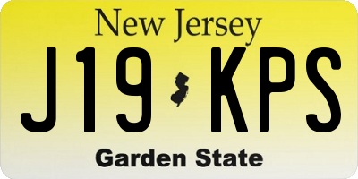 NJ license plate J19KPS