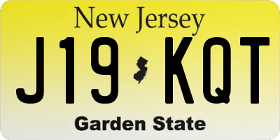 NJ license plate J19KQT