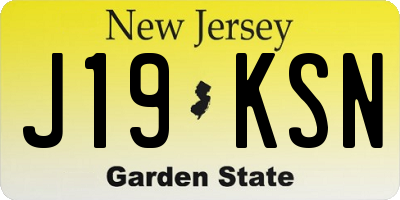 NJ license plate J19KSN