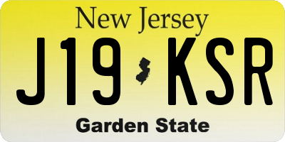 NJ license plate J19KSR