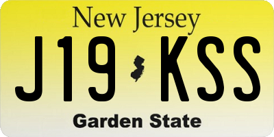 NJ license plate J19KSS