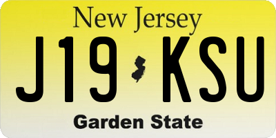 NJ license plate J19KSU