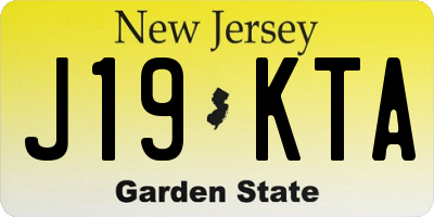NJ license plate J19KTA