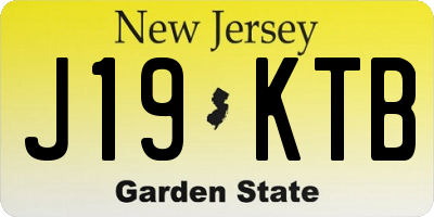 NJ license plate J19KTB