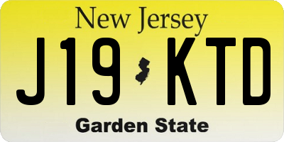 NJ license plate J19KTD