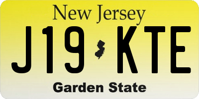 NJ license plate J19KTE