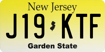 NJ license plate J19KTF