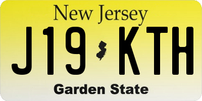 NJ license plate J19KTH