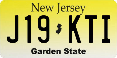NJ license plate J19KTI