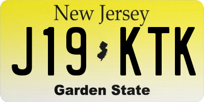 NJ license plate J19KTK