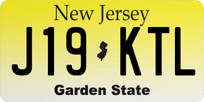 NJ license plate J19KTL