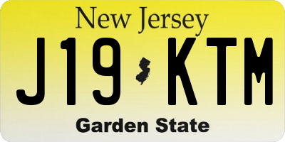 NJ license plate J19KTM