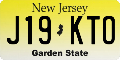 NJ license plate J19KTO