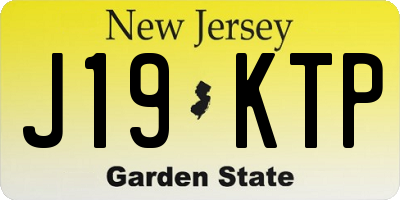 NJ license plate J19KTP