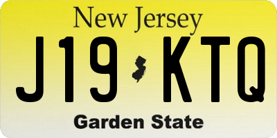 NJ license plate J19KTQ