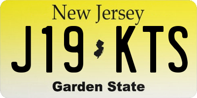 NJ license plate J19KTS