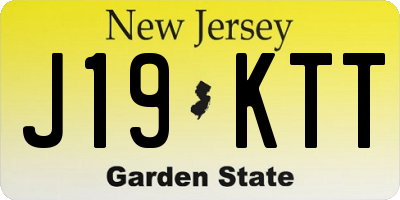 NJ license plate J19KTT
