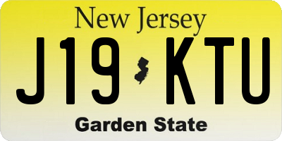 NJ license plate J19KTU