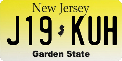 NJ license plate J19KUH