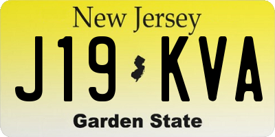 NJ license plate J19KVA