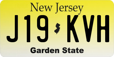 NJ license plate J19KVH