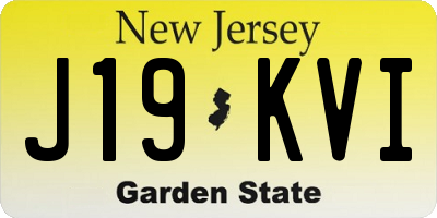 NJ license plate J19KVI