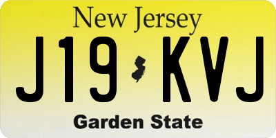 NJ license plate J19KVJ