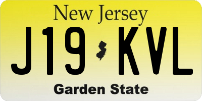 NJ license plate J19KVL