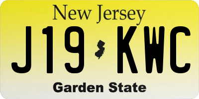NJ license plate J19KWC