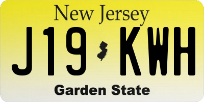 NJ license plate J19KWH