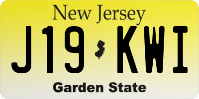NJ license plate J19KWI