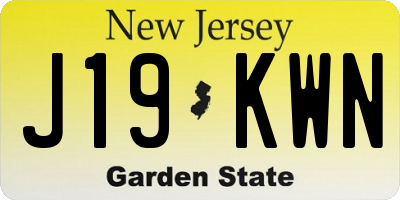 NJ license plate J19KWN