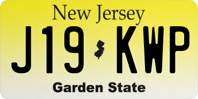 NJ license plate J19KWP