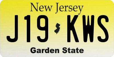 NJ license plate J19KWS