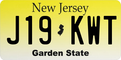 NJ license plate J19KWT