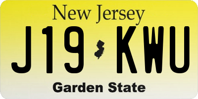 NJ license plate J19KWU