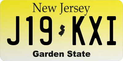 NJ license plate J19KXI