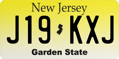 NJ license plate J19KXJ