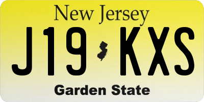 NJ license plate J19KXS
